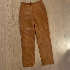 Ralph Lauren Carmel ultra soft leather cigarette pants!